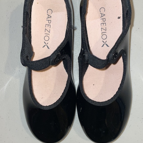 Capezio Girls Black Tap Shoes Size 11 - Picture 2 of 4
